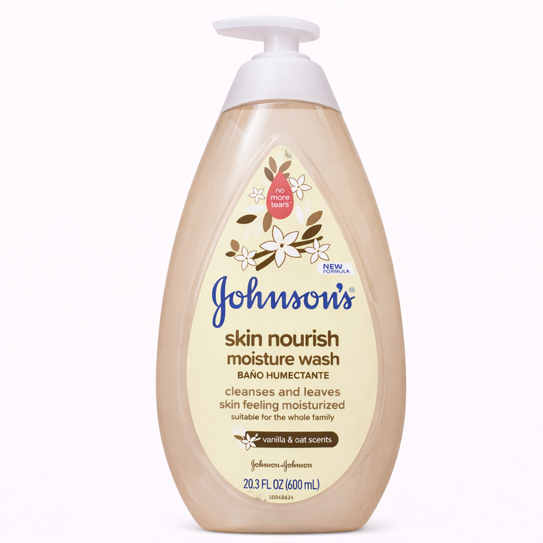Johnson's Skin Nourish Moisture Baby Wash Vanilla & Oat Scents 600 ml